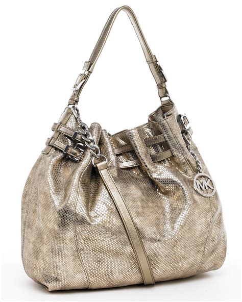 vintage michael kors bronze large bag 2 front pockets|Michael Kors handbags older models.